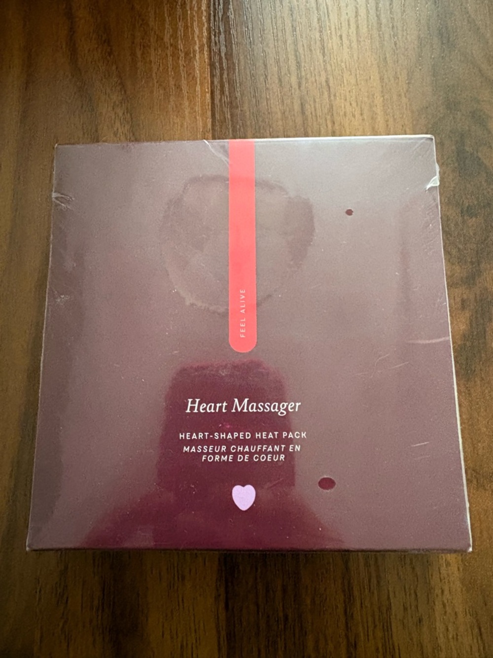 Pure Romance Plum Heart Massager Box with Pink Accent